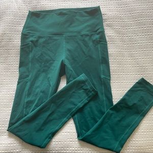 BUFF BUNNY teal blue high waisted Luna leggings with pockets M